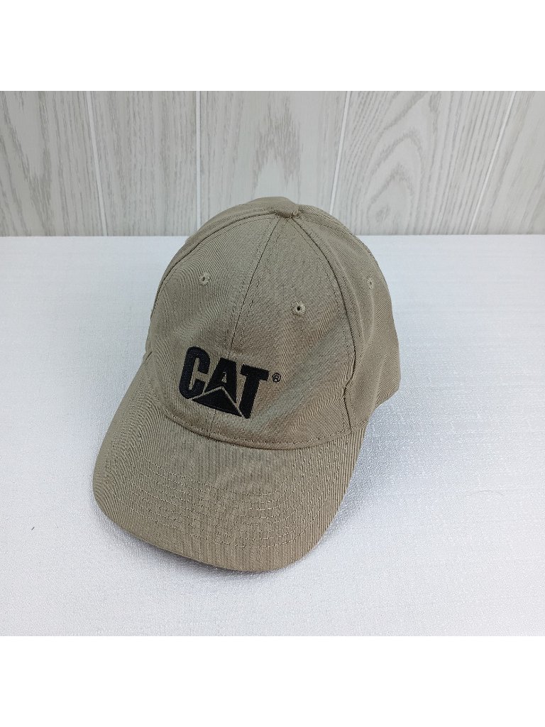 Caterpillar Cat Baseball Hat Cap Strapback Strap Beige Embroidered Logo